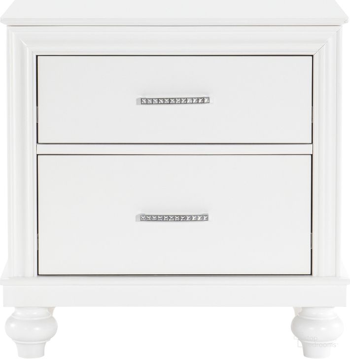 The appearance of Aria Night Stands In White designed by Homelegance in the glam interior design. This white piece of furniture  was selected by 1StopBedrooms from Aria Collection to add a touch of cosiness and style into your home. Sku: 1436W-4. Product Type: Nightstand. Image1