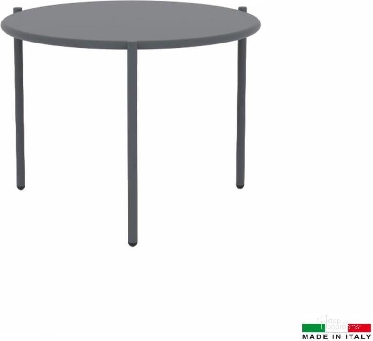 The appearance of Aria Small Round End Table In Grey designed by Bellini Modern Living in the modern / contemporary interior design. This grey piece of furniture  was selected by 1StopBedrooms from Aria Collection to add a touch of cosiness and style into your home. Sku: Aria RD ET S GRY. Material: Metal. Product Type: End Table.