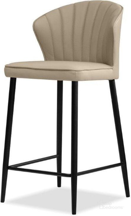 The appearance of Ariel Wheat Leather And Black Legs Counter Stool designed by Mobital in the modern / contemporary interior design. This wheat piece of furniture  was selected by 1StopBedrooms from Ariel Collection to add a touch of cosiness and style into your home. Sku: DCS-ARIE-WHEA-PCBLA. Material: Metal. Product Type: Barstool. Image1