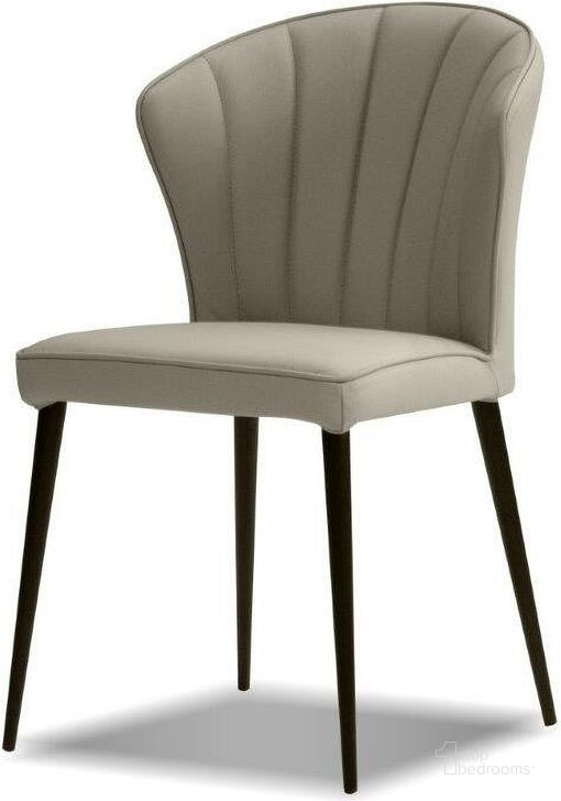 The appearance of Ariel Pewter Leather Dining Chair Set of 2 With Black Legs designed by Mobital in the modern / contemporary interior design. This pewter piece of furniture  was selected by 1StopBedrooms from Ariel Collection to add a touch of cosiness and style into your home. Sku: DCH-ARIE-PEWT-PCBLA. Material: Metal. Product Type: Dining Chair. Image1