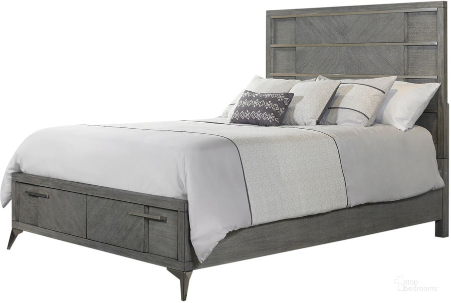 The appearance of Aries King Storage Bed designed by Bernards in the  interior design. This gray piece of furniture  was selected by 1StopBedrooms from Aries Collection to add a touch of cosiness and style into your home. Sku: 211-111. Bed Type: Storage Bed. Product Type: Storage Bed. Bed Size: King. Material: Wood Veneer. Image1