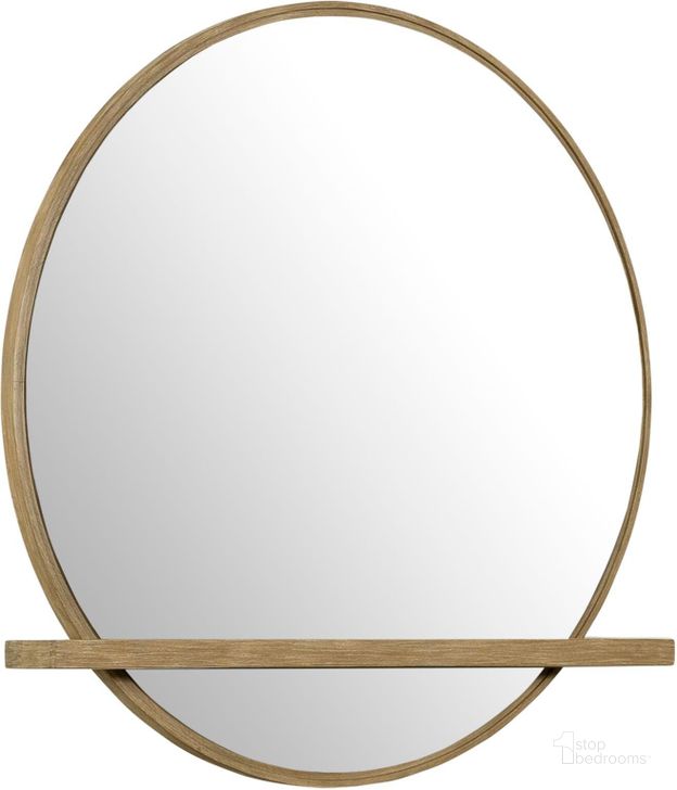 The appearance of Arini Round Dresser Mirror Sand Wash designed by Coaster in the modern / contemporary interior design. This sand piece of furniture  was selected by 1StopBedrooms from Arini Collection to add a touch of cosiness and style into your home. Sku: 224304. Material: MDF. Product Type: Dresser Mirror. Image1