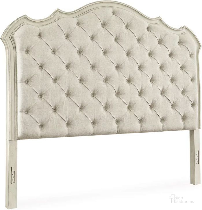 White upholstered shop panel headboard