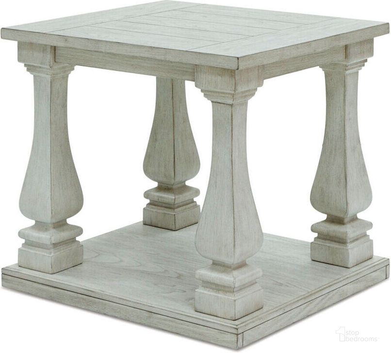 The appearance of Arlendyne Antique White Rectangular End Table designed by Signature Design by Ashley in the traditional interior design. This antique white piece of furniture  was selected by 1StopBedrooms from Arlendyne Collection to add a touch of cosiness and style into your home. Sku: T747-3. Material: Wood. Product Type: End Table. Image1