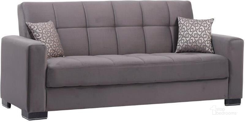 The appearance of Armada Upholstered Convertible Sofabed with Storage In Gray designed by Casamode in the modern / contemporary interior design. This gray piece of furniture  was selected by 1StopBedrooms from Armada Collection to add a touch of cosiness and style into your home. Sku: ARM-SB-1. Material: Microfiber. Product Type: Sofa Bed. Image1
