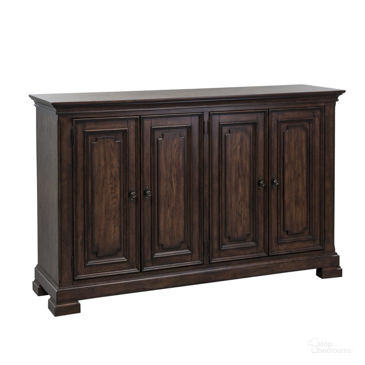 The appearance of Armand Antique Brownstone Buffet designed by Liberty in the traditional interior design. This brown piece of furniture  was selected by 1StopBedrooms from Armand Collection to add a touch of cosiness and style into your home. Sku: 242-CB6440. Material: Wood. Product Type: Buffet. Image1