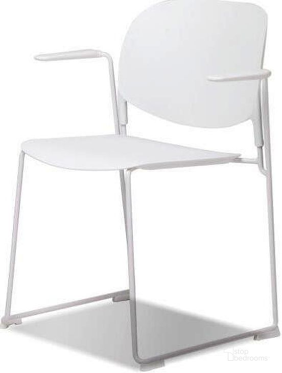The appearance of Pringle Armchair Set of 2 In White designed by Mobital in the modern / contemporary interior design. This white piece of furniture  was selected by 1StopBedrooms from Pringle Collection to add a touch of cosiness and style into your home. Sku: DAR-PRIN-WHIT-PCWHI. Material: Polypropylene. Product Type: Arm Chair. Image1