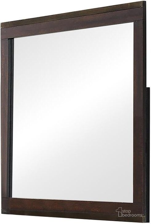 The appearance of Arpino Brown Dresser Mirror designed by Luxe Linea in the modern / contemporary interior design. This brown piece of furniture  was selected by 1StopBedrooms from Arpino Collection to add a touch of cosiness and style into your home. Sku: 204354. Material: Wood. Product Type: Dresser Mirror. Image1