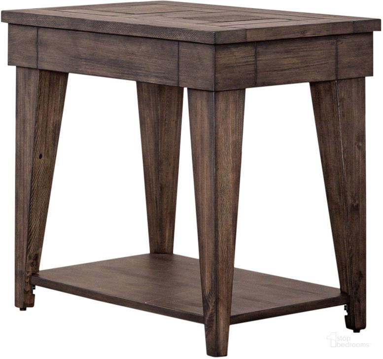 The appearance of Arrowcreek Chair Side Table designed by Liberty in the rustic / southwestern interior design. This weathered stone piece of furniture  was selected by 1StopBedrooms from Arrowcreek Collection to add a touch of cosiness and style into your home. Sku: 226-OT1021. Product Type: Side Table. Material: Solid Pine. Image1