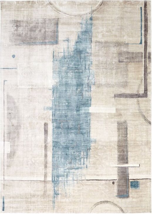 The appearance of Art 11 x 14 Rug In Blue designed by Global Views in the modern / contemporary interior design. This blue piece of furniture  was selected by 1StopBedrooms from Art Collection to add a touch of cosiness and style into your home. Sku: 9.93643. Product Type: Rug. Material: Viscose. Image1