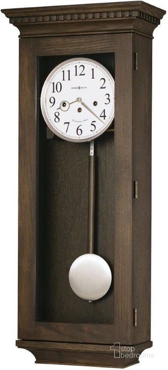 The appearance of Artemus Wall Clock In Oak designed by Howard Miller in the modern / contemporary interior design. This dark brown piece of furniture  was selected by 1StopBedrooms from Artemus Collection to add a touch of cosiness and style into your home. Sku: 620514. Product Type: Wall Clock.