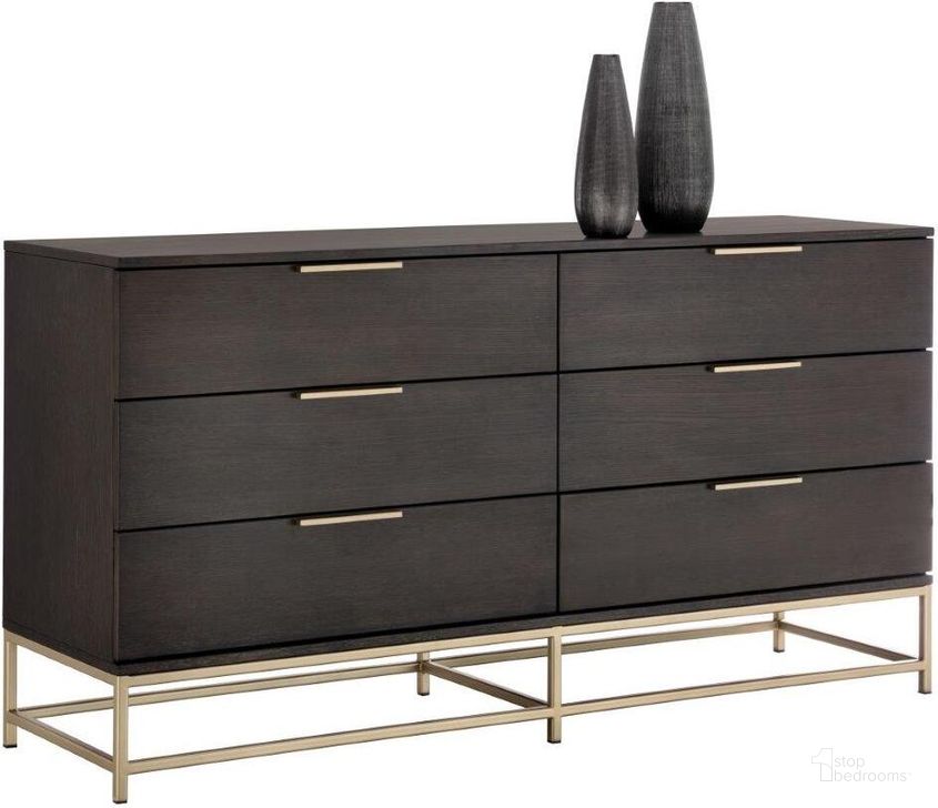The appearance of Artezia Rebel Charcoal Grey Dresser designed by Sunpan in the transitional interior design. This gray piece of furniture  was selected by 1StopBedrooms from Artezia Collection to add a touch of cosiness and style into your home. Sku: 104609. Material: Wood. Product Type: Dresser. Image1