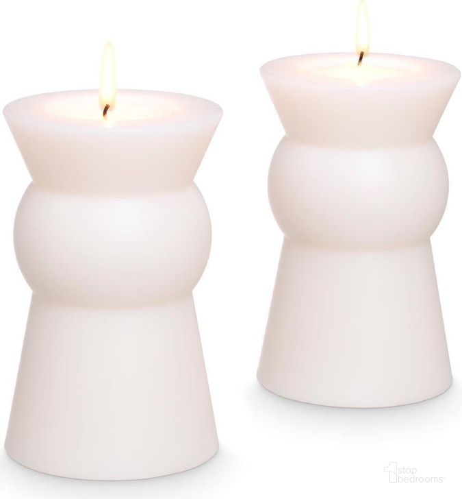 The appearance of Artificial Candle Arto Set Of 2 designed by Eichholtz in the modern / contemporary interior design. This white piece of furniture  was selected by 1StopBedrooms from Arto Collection to add a touch of cosiness and style into your home. Sku: 115376. Product Type: Decor. Image1