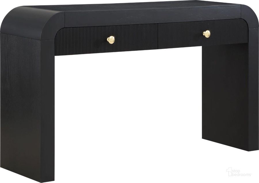 The appearance of Artisto Black Console Table designed by Meridian in the modern / contemporary interior design. This black piece of furniture  was selected by 1StopBedrooms from Artisto Collection to add a touch of cosiness and style into your home. Sku: 888Black-S. Material: Wood. Product Type: Console Table. Image1
