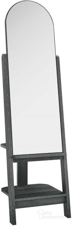 The appearance of Ascend Standing Mirror In Black designed by Modway in the  interior design. This black piece of furniture  was selected by 1StopBedrooms from Ascend Collection to add a touch of cosiness and style into your home. Sku: EEI-6346-BLK. Material: Wood. Product Type: Accent Mirror. Image1