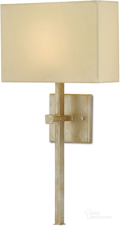 The appearance of Ashdown Silver Wall Sconce With White Shade designed by Currey & Company in the modern / contemporary interior design. This silver piece of furniture  was selected by 1StopBedrooms from Ashdown Collection to add a touch of cosiness and style into your home. Sku: 5900-0004. Product Type: Wall Sconce. Material: Iron. Image1