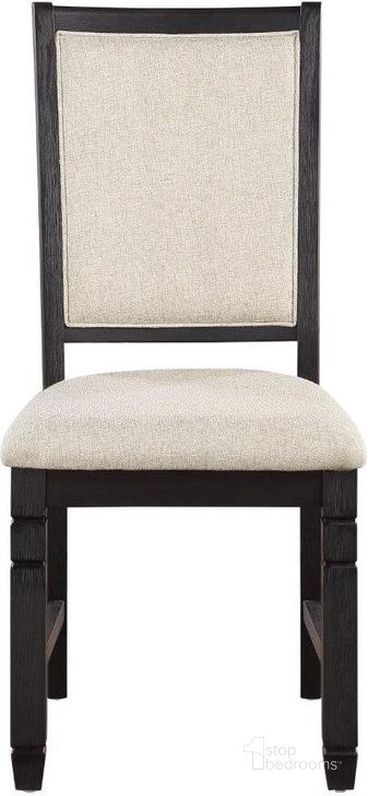 The appearance of Asher Beige And Black Side Chair Set Of 2 designed by Homelegance in the transitional interior design. This black and beige piece of furniture  was selected by 1StopBedrooms from Asher Collection to add a touch of cosiness and style into your home. Sku: 5800BKS. Product Type: Side Chair. Material: Textured. Image1