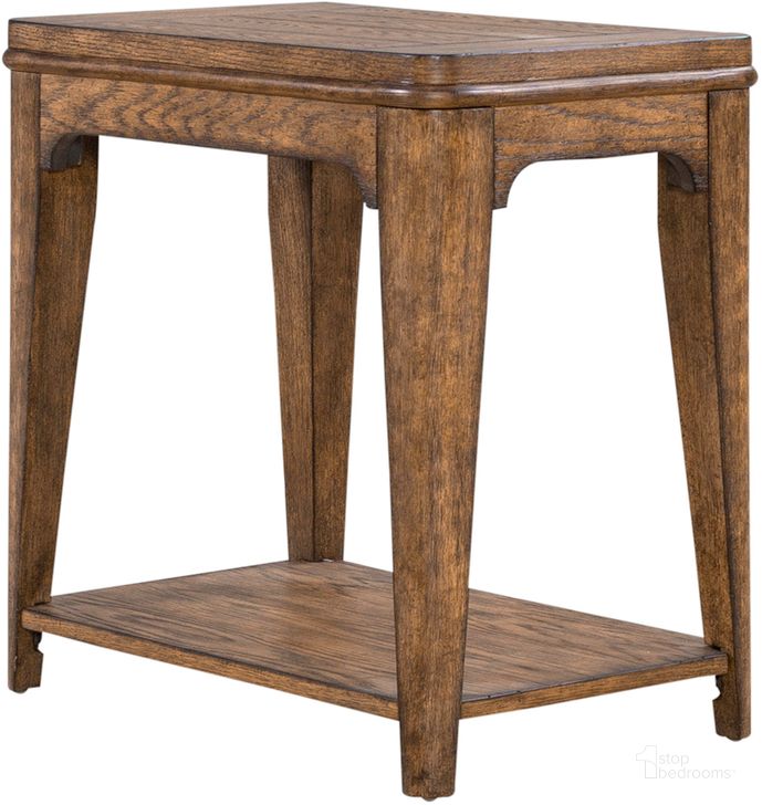 The appearance of Ashford Chair Side Table In Medium Brown designed by Liberty in the transitional interior design. This medium brown piece of furniture  was selected by 1StopBedrooms from Ashford Collection to add a touch of cosiness and style into your home. Sku: 246-OT1021. Product Type: Side Table. Material: Rubberwood. Image1