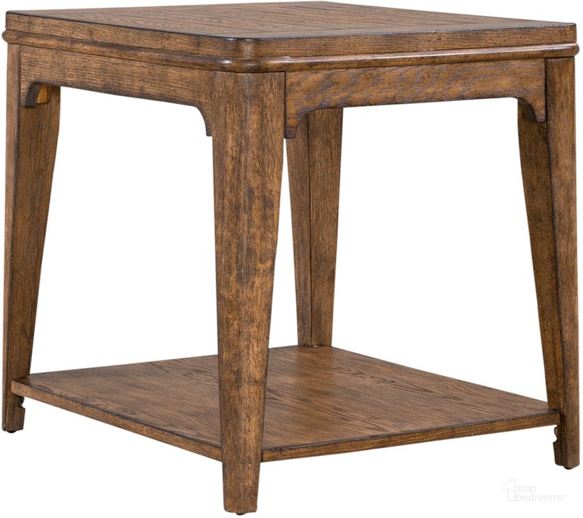 The appearance of Ashford Rectangular End Table In Medium Brown designed by Liberty in the transitional interior design. This medium brown piece of furniture  was selected by 1StopBedrooms from Ashford Collection to add a touch of cosiness and style into your home. Sku: 246-OT1020. Product Type: End Table. Material: Rubberwood. Image1