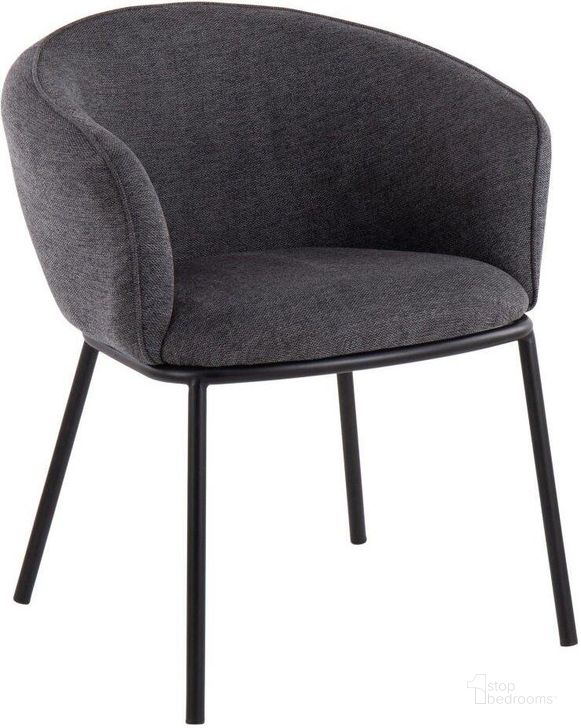 The appearance of Ashland Contemporary Chair In Black Steel And Charcoal Fabric designed by Lumisource in the modern / contemporary interior design. This black piece of furniture  was selected by 1StopBedrooms from Ashland Collection to add a touch of cosiness and style into your home. Sku: CH-ASHLAND BKCHAR. Material: Polyester. Product Type: Chair. Image1