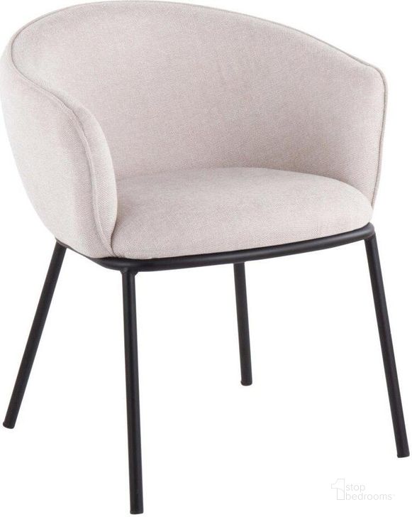 The appearance of Ashland Contemporary Chair In Black Steel And Cream Fabric designed by Lumisource in the modern / contemporary interior design. This ivory piece of furniture  was selected by 1StopBedrooms from Ashland Collection to add a touch of cosiness and style into your home. Sku: CH-ASHLAND BKCR. Material: Polyester. Product Type: Chair. Image1