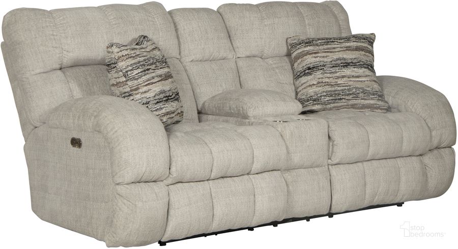 The appearance of Ashland Power Lay Flat Reclining Console Loveseat In Buff designed by Catnapper in the traditional interior design. This buff piece of furniture  was selected by 1StopBedrooms from Ashland Collection to add a touch of cosiness and style into your home. Sku: 63599193416231748. Material: Fabric. Product Type: Reclining Loveseat. Image1