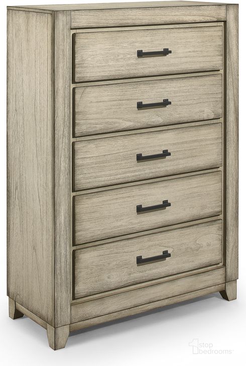 The appearance of Ashland Rustic White Chest designed by New Classic in the transitional interior design. This white piece of furniture  was selected by 1StopBedrooms from Ashland Collection to add a touch of cosiness and style into your home. Sku: B923W-070. Product Type: Chest. Image1