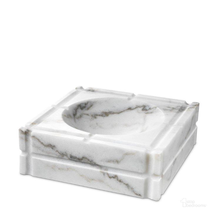 The appearance of Ashtray Nestor Honed White Marble designed by Eichholtz in the modern / contemporary interior design. This white piece of furniture  was selected by 1StopBedrooms from Nestor Collection to add a touch of cosiness and style into your home. Sku: 110832. Material: Marble. Product Type: Decor. Image1