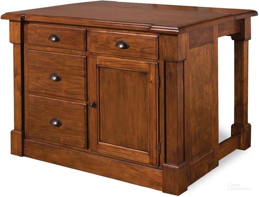 The appearance of Aspen Brown Kitchen Island designed by Homestyles in the traditional interior design. This brown piece of furniture  was selected by 1StopBedrooms from Aspen Collection to add a touch of cosiness and style into your home. Sku: 5520-941;5520-942;5520-943. Material: Wood. Product Type: Kitchen Island. Image1