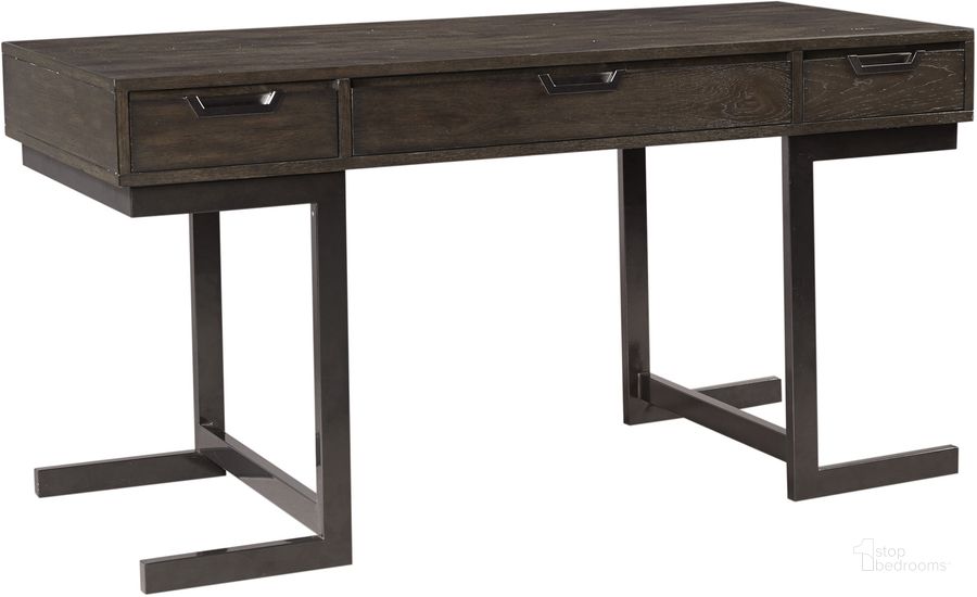 The appearance of Aspenhome Harper Point 66 Writing Desk In Graphite Ihp 360Wd designed by Aspenhome in the modern / contemporary interior design. This graphite piece of furniture  was selected by 1StopBedrooms from Harper Point Collection to add a touch of cosiness and style into your home. Sku: IHP-360WD-KHA. Material: Metal. Product Type: Writing Desk. Image1
