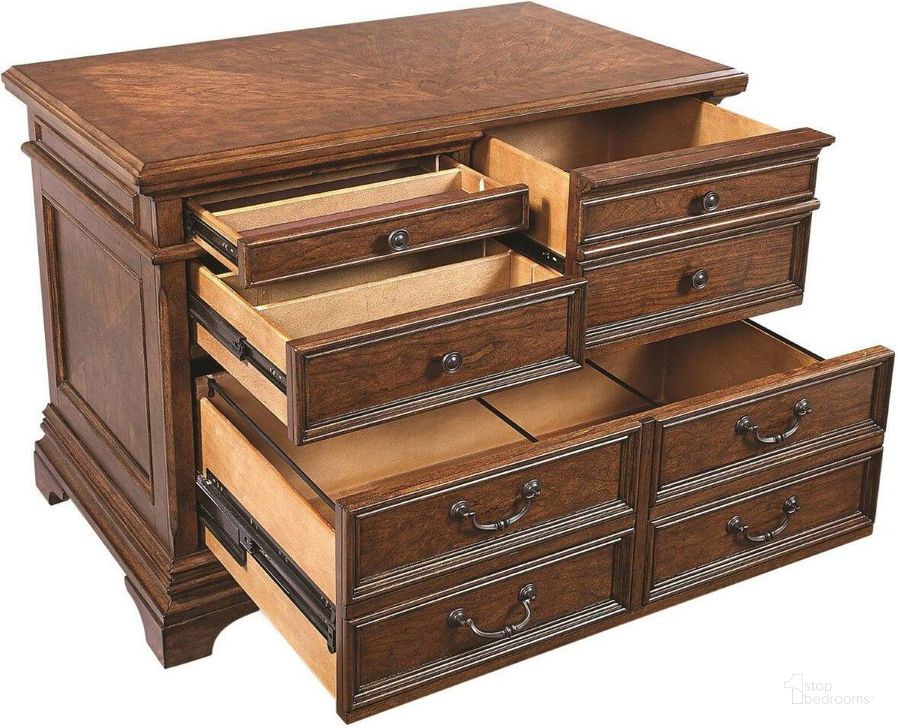The appearance of Aspenhome Hawthorne 5-Drawer Combo File in Brown Cherry designed by Aspenhome in the traditional interior design. This brown piece of furniture  was selected by 1StopBedrooms from Hawthorne Collection to add a touch of cosiness and style into your home. Sku: I26-378-1. Material: Other. Product Type: File Drawer. Image1