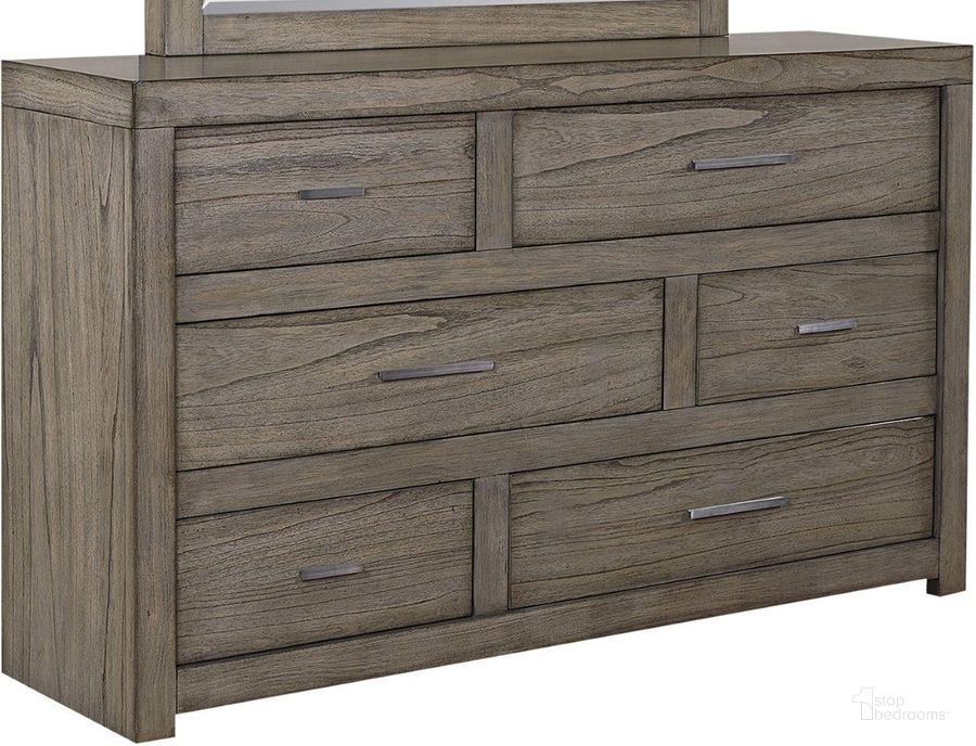 The appearance of Aspenhome Modern Loft 6 Drawer Dresser In Greystone Iml 453 Gry designed by Aspenhome in the modern / contemporary interior design. This greystone piece of furniture  was selected by 1StopBedrooms from Modern Loft Collection to add a touch of cosiness and style into your home. Sku: IML-453-GRY. Material: Glass. Product Type: Dresser. Image1