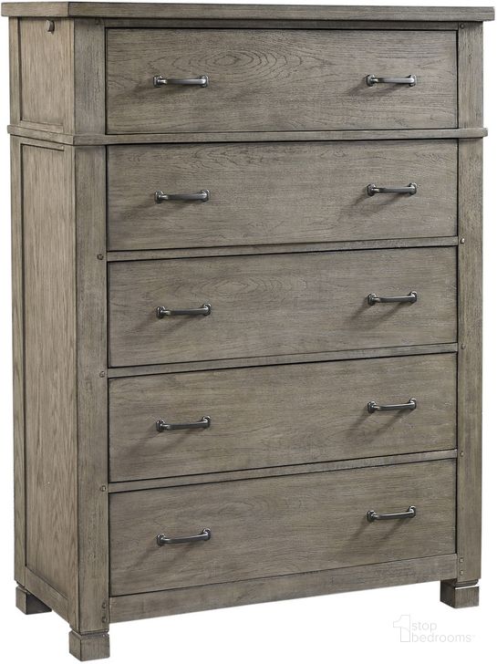 The appearance of Aspenhome Tucker Drawer Chest In Stone I45 456 designed by Aspenhome in the traditional interior design. This stone piece of furniture  was selected by 1StopBedrooms from Tucker Collection to add a touch of cosiness and style into your home. Sku: I45-456. Material: Wood. Product Type: Chest. Image1