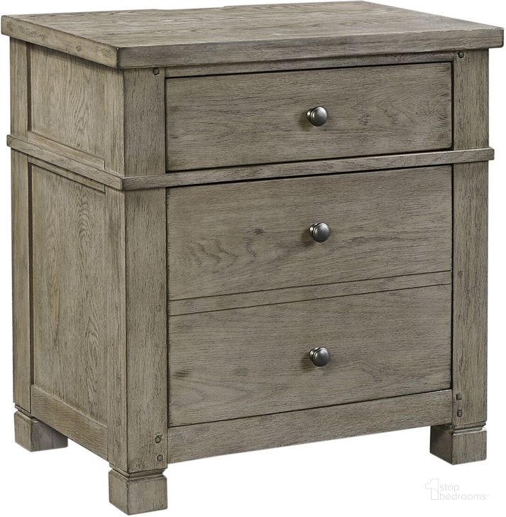 The appearance of Aspenhome Tucker Two Drawer Nightstand In Stone I45 450 designed by Aspenhome in the traditional interior design. This stone piece of furniture  was selected by 1StopBedrooms from Tucker Collection to add a touch of cosiness and style into your home. Sku: I45-450. Material: Wood. Product Type: Nightstand. Image1