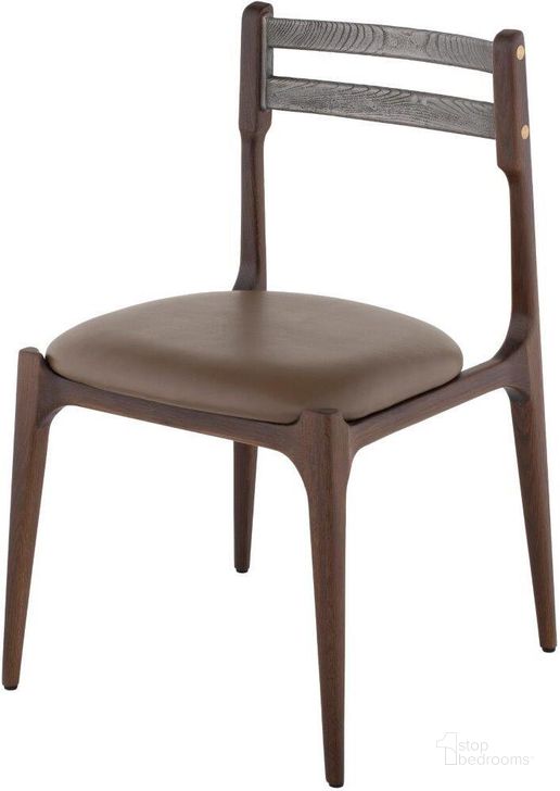The appearance of Assembly Sepia Dining Chair designed by Nuevo in the modern / contemporary interior design. This sepia piece of furniture  was selected by 1StopBedrooms from Assembly Collection to add a touch of cosiness and style into your home. Sku: HGDA679. Material: Leather. Product Type: Dining Chair. Image1