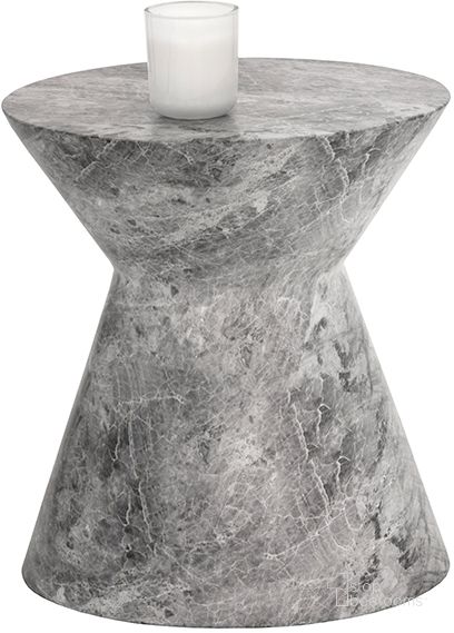 The appearance of Astley Marble Look End Table In Grey designed by Sunpan in the modern / contemporary interior design. This grey piece of furniture  was selected by 1StopBedrooms from Astley Collection to add a touch of cosiness and style into your home. Sku: 106496. Product Type: End Table. Material: Concrete. Image1
