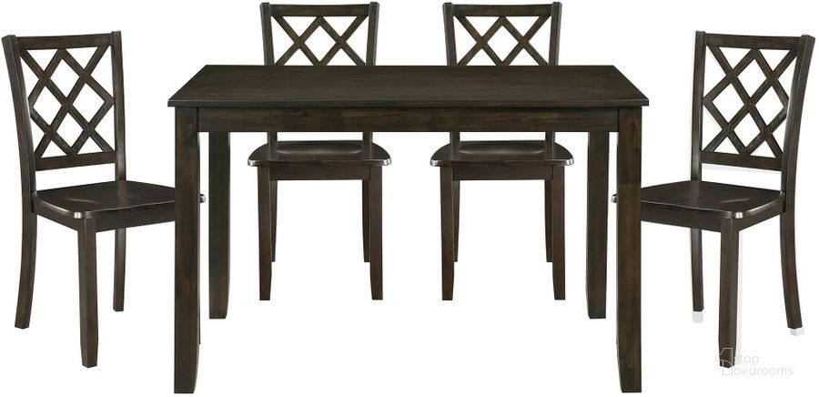 The appearance of Astoria 5-Piece Pack Dinette Set In Charcoal designed by Homelegance in the transitional interior design. This charcoal piece of furniture  was selected by 1StopBedrooms from Astoria Collection to add a touch of cosiness and style into your home. Sku: 5892. Product Type: Dinette Set. Image1