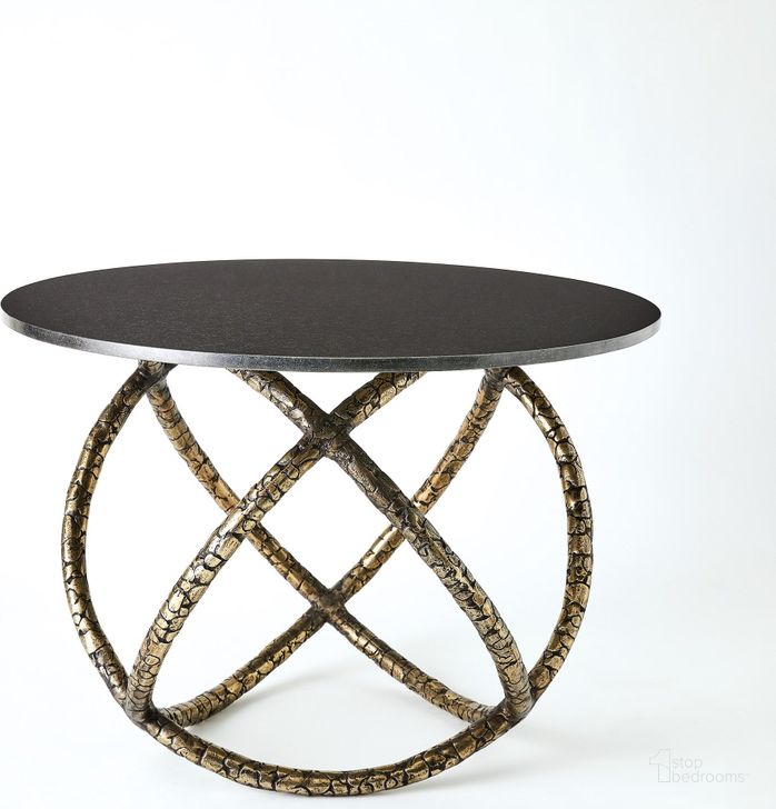 The appearance of Astro Table In Antique Brass With Black Granite designed by Global Views in the modern / contemporary interior design. This black piece of furniture  was selected by 1StopBedrooms from Astro Collection to add a touch of cosiness and style into your home. Sku: 7.91528. Material: Aluminum. Product Type: Table. Image1