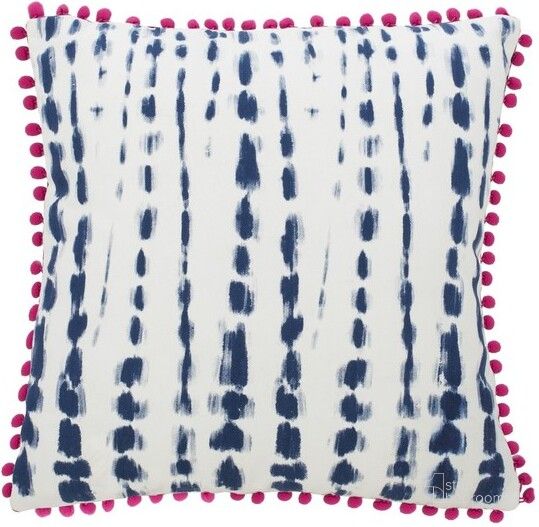 The appearance of Atalia Pillow designed by Safavieh in the transitional interior design. This navy and pink piece of furniture  was selected by 1StopBedrooms from Safavieh PLS Collection to add a touch of cosiness and style into your home. Sku: PLS792A-1616. Material: Cotton. Product Type: Pillows and Throw. Image1
