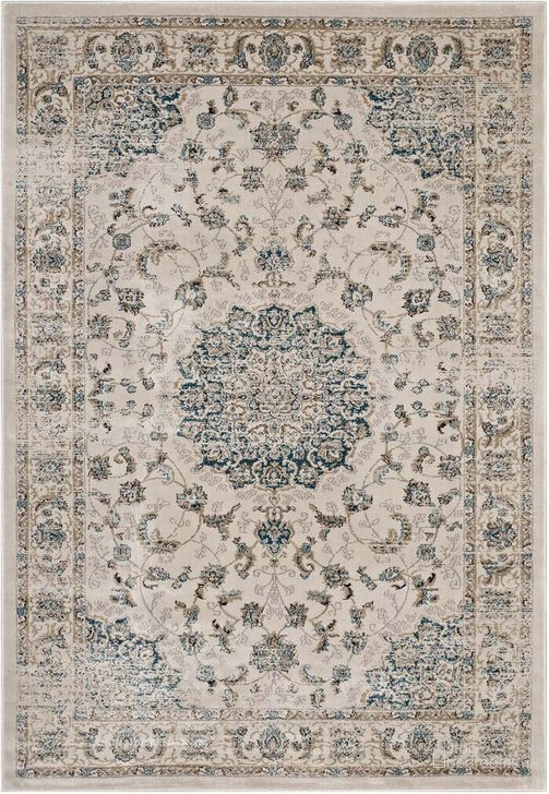 The appearance of Atara Distressed Vintage Medallion 8X10 Area Rug In Teal and Beige designed by Modway in the rustic / southwestern interior design. This teal and beige piece of furniture  was selected by 1StopBedrooms from Atara Collection to add a touch of cosiness and style into your home. Sku: R-1102A-810. Material: Polypropylene. Product Type: Area Rugs. Image1