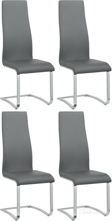 The appearance of Athena Grey Dining Chair Set Of 4 designed by Coaster in the traditional interior design. This gray piece of furniture  was selected by 1StopBedrooms from Athena Collection to add a touch of cosiness and style into your home. Sku: 100515GRY. Product Type: Dining Chair. Material: Plywood. Image1