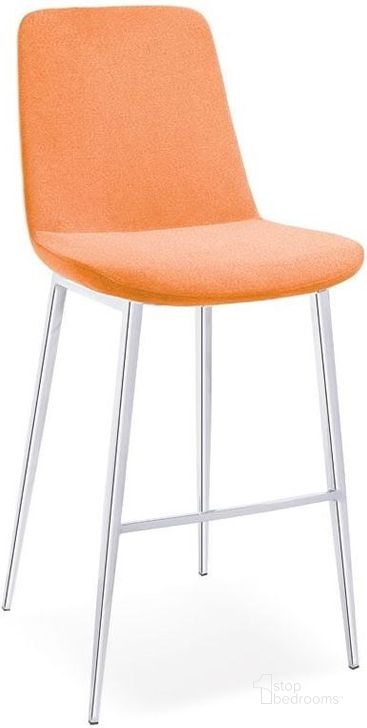 The appearance of Athena Orange Bar Stool Set of 2 designed by Bellini Modern Living in the modern / contemporary interior design. This orange piece of furniture  was selected by 1StopBedrooms from Athena Collection to add a touch of cosiness and style into your home. Sku: Athena-B OR. Product Type: Barstool.
