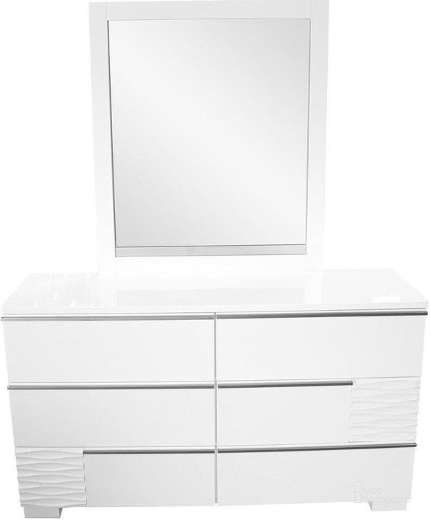 The appearance of Athens 2 Piece Poplar Wood Dresser And Mirror Set In White Lacquer designed by Best Master Furniture in the modern / contemporary interior design. This white piece of furniture  was selected by 1StopBedrooms from Athens Collection to add a touch of cosiness and style into your home. Sku: ATHEWDM. Material: Wood. Product Type: Dresser and Mirror. Image1