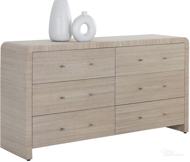 The appearance of Atherton Dresser In Sand designed by Sunpan in the modern / contemporary interior design. This sand piece of furniture  was selected by 1StopBedrooms from Atherton Collection to add a touch of cosiness and style into your home. Sku: 109429. Product Type: Dresser. Image1