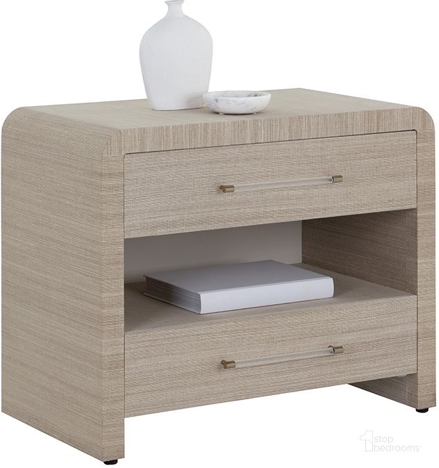 The appearance of Atherton Nightstand In Sand designed by Sunpan in the modern / contemporary interior design. This sand piece of furniture  was selected by 1StopBedrooms from Atherton Collection to add a touch of cosiness and style into your home. Sku: 109430. Product Type: Nightstand. Image1