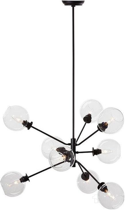 The appearance of Atom Black Clear Glass Pendant designed by Nuevo in the modern / contemporary interior design. This black piece of furniture  was selected by 1StopBedrooms from Atom Collection to add a touch of cosiness and style into your home. Sku: HGRA157. Material: Metal. Product Type: Pendant Lighting. Image1
