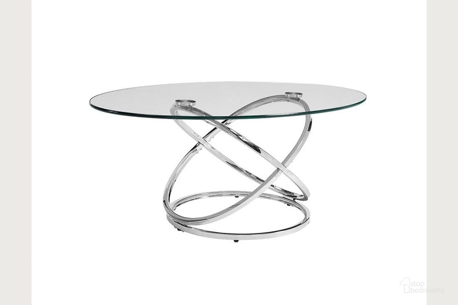 The appearance of Atomic Cocktail Table In Silver designed by Bernards in the transitional interior design. This silver piece of furniture  was selected by 1StopBedrooms from Atomic Collection to add a touch of cosiness and style into your home. Sku: 9672-011. Material: Metal. Product Type: Cocktail Table. Image1