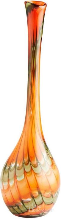 The appearance of Atu Medium Vase designed by Cyan Design in the modern / contemporary interior design. This orange piece of furniture  was selected by 1StopBedrooms from Atu Collection to add a touch of cosiness and style into your home. Sku: 07795. Material: Glass. Product Type: Vase.