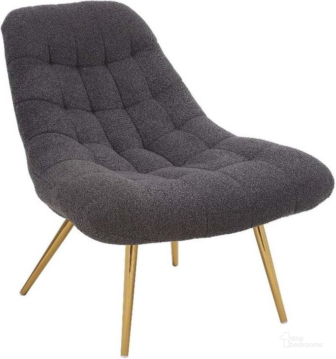 The appearance of Aubrey Grey Boucle Lounge Chair designed by Ashcroft Furniture in the transitional interior design. This grey piece of furniture  was selected by 1StopBedrooms from Aubrey Collection to add a touch of cosiness and style into your home. Sku: AFC00074. Material: Wood. Product Type: Lounge Chair. Image1