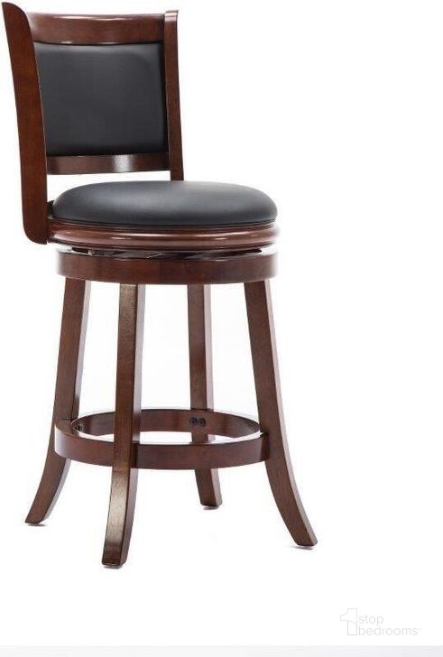 The appearance of Augusta 24 Inch Swivel Counter Stool In Cherry designed by Boraam Industries in the modern / contemporary interior design. This cherry piece of furniture  was selected by 1StopBedrooms from Augusta Collection to add a touch of cosiness and style into your home. Sku: 49824. Material: Wood. Product Type: Barstool. Image1
